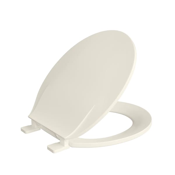 Jones Stephens Bone Plastic Toilet Seat, Closed Front with Cover, Round C803201 - main